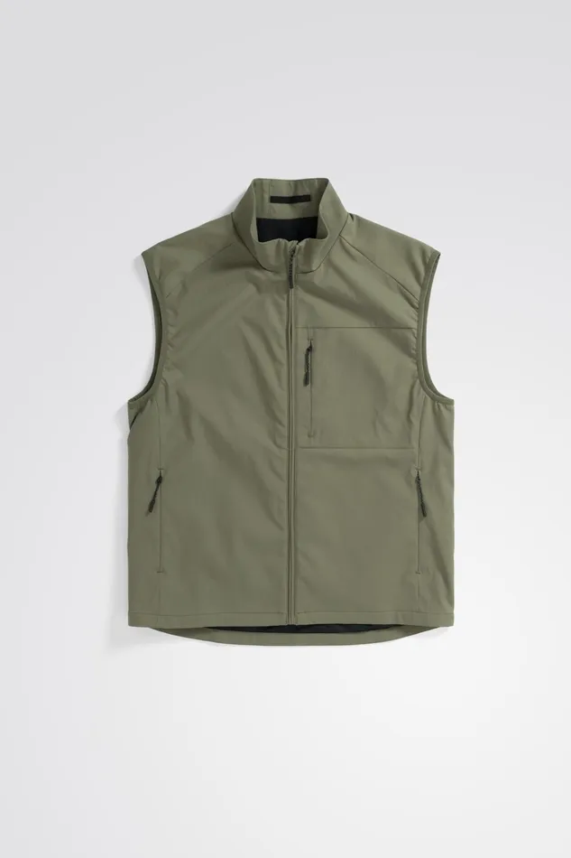 Men Norse Projects Outerwear Birkholm Solotex Twill Vest Sediment Green