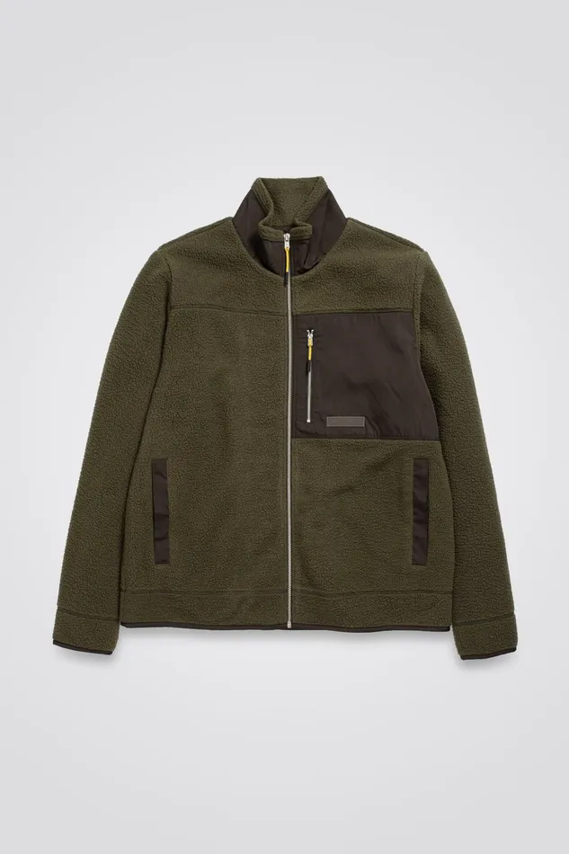 Men Norse Projects Outerwear Frederik Fleece Full Zip Jacket Ivy Green