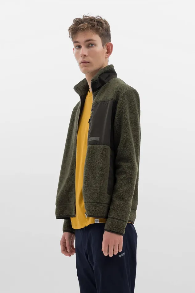 Men Norse Projects Outerwear Frederik Fleece Full Zip Jacket Ivy Green