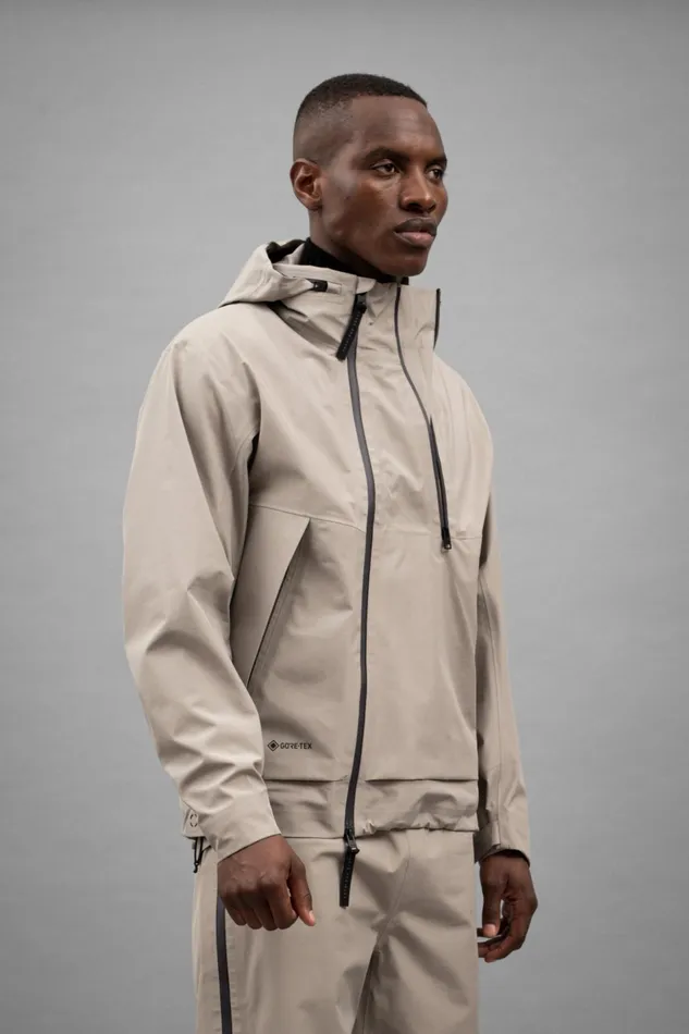 Men Norse Projects Outerwear GoreTex 3L Stand Collar Jacket Mid Khaki