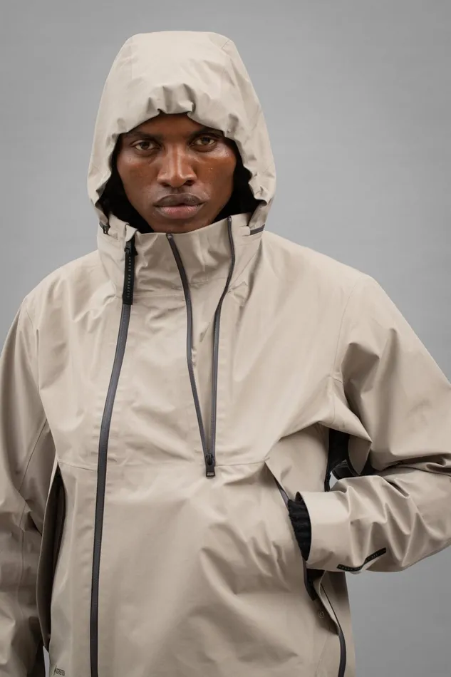 Men Norse Projects Outerwear GoreTex 3L Stand Collar Jacket Mid Khaki