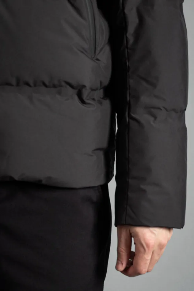 Men Norse Projects Outerwear Stand Collar Short Down Jacket Pertex Shield Black
