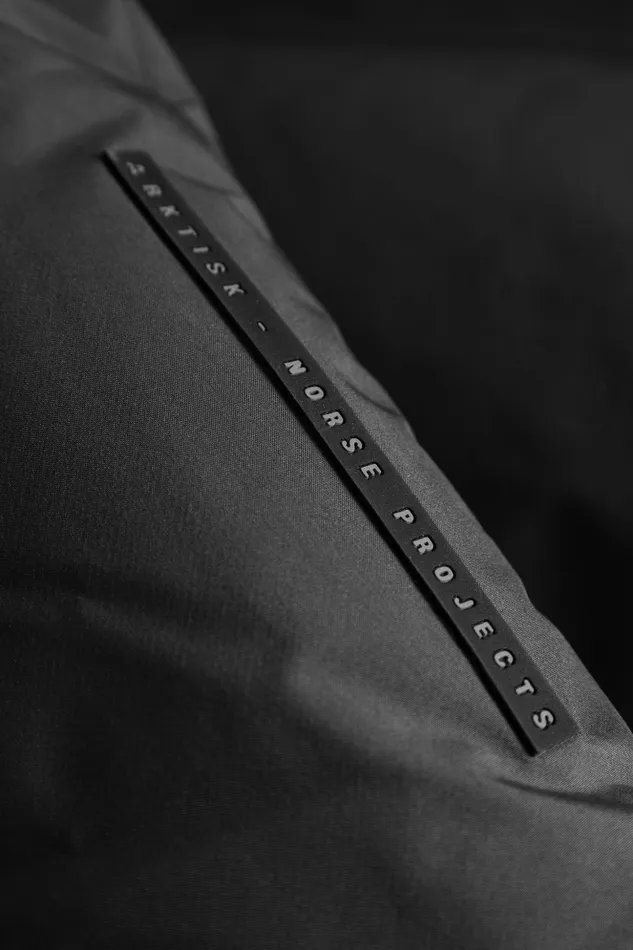 Men Norse Projects Outerwear Stand Collar Short Down Jacket Pertex Shield Black