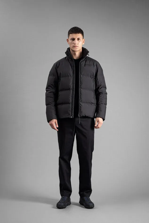 Men Norse Projects Outerwear Stand Collar Short Down Jacket Pertex Shield Black