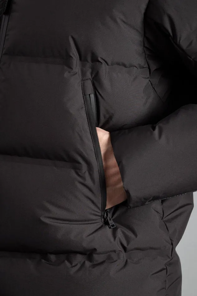 Men Norse Projects Outerwear Stand Collar Short Down Jacket Pertex Shield Black