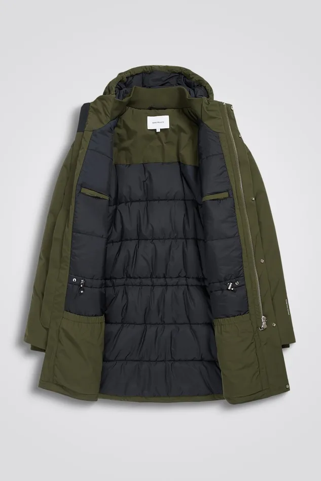 Men Norse Projects Outerwear Stavanger Military Nylon Parka Army Green