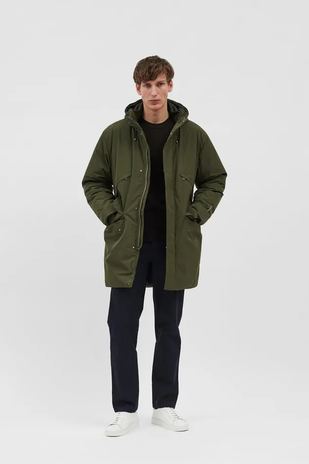 Men Norse Projects Outerwear Stavanger Military Nylon Parka Army Green
