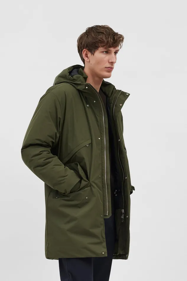 Men Norse Projects Outerwear Stavanger Military Nylon Parka Army Green