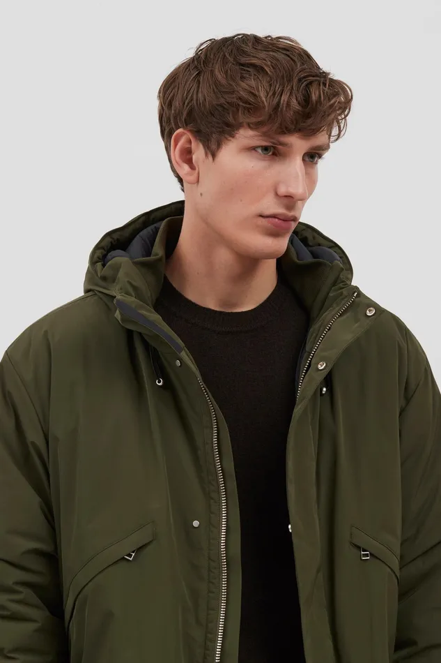 Men Norse Projects Outerwear Stavanger Military Nylon Parka Army Green