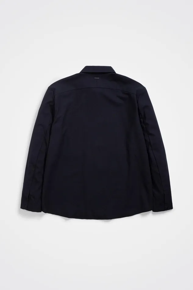 Men Norse Projects Overshirts Jens Cordura Tech Wool Overshirt Dark Navy