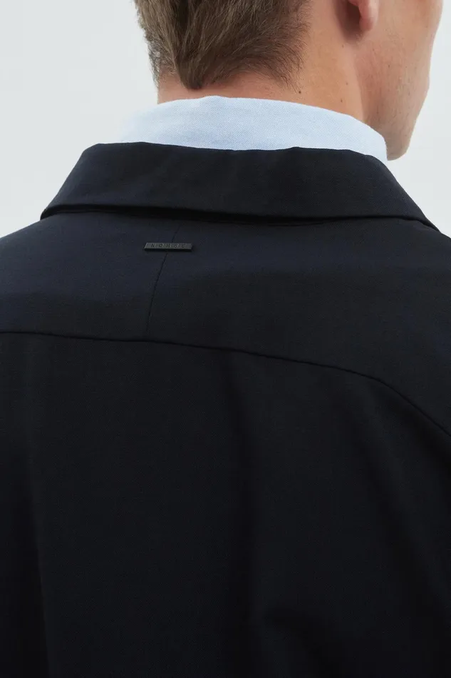 Men Norse Projects Overshirts Jens Cordura Tech Wool Overshirt Dark Navy