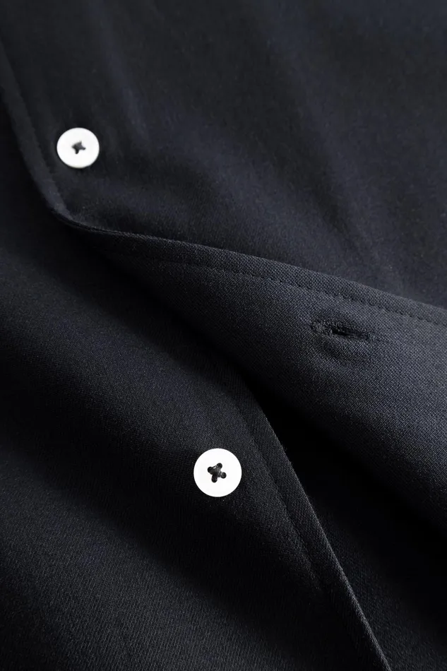 Men Norse Projects Shirting Carsten Light Wool LS Shirt Dark Navy