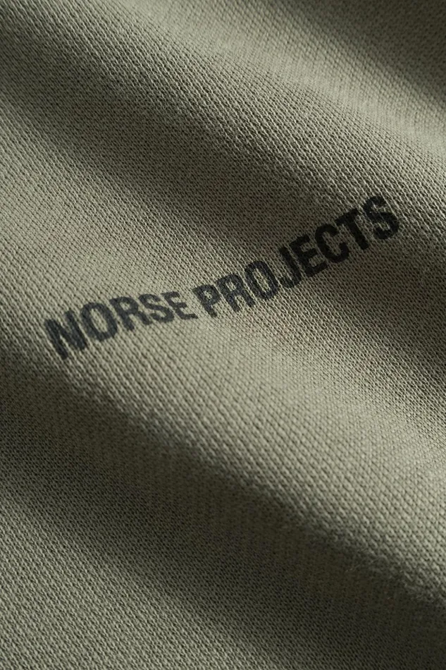 Men Norse Projects Sweatshirts Arne Logo Sweat Sediment Green