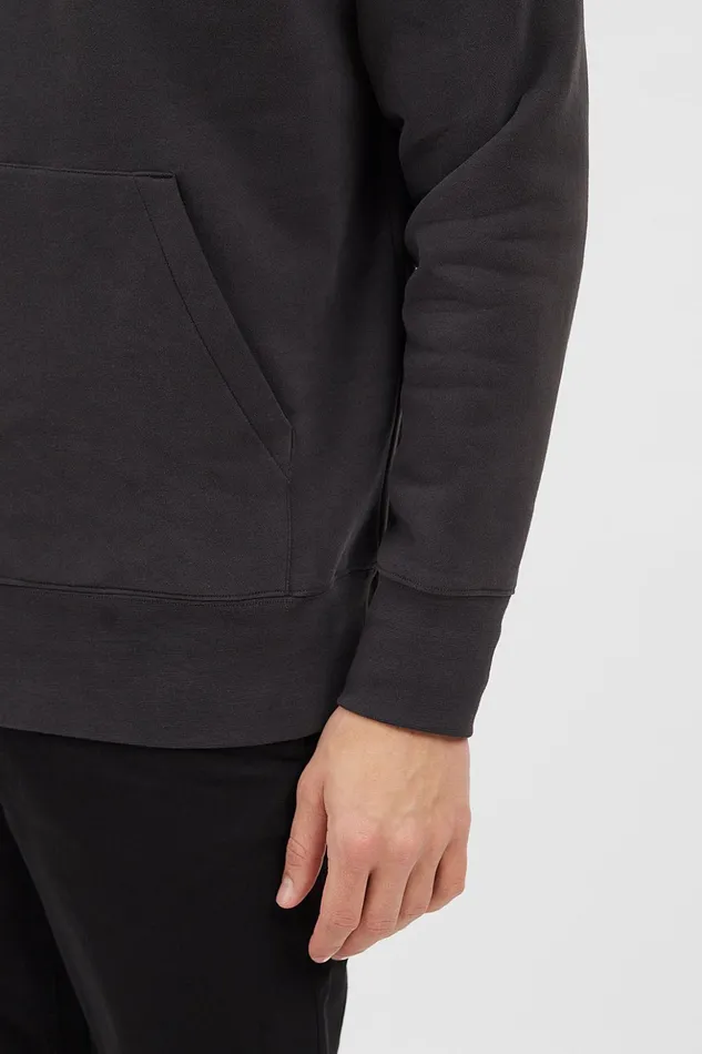 Men Norse Projects Sweatshirts Arne Relaxed Fleece N Logo Hoodie Black