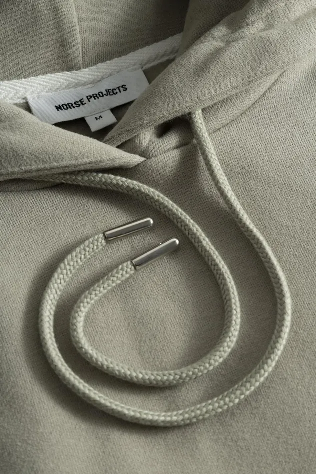 Men Norse Projects Sweatshirts Arne Relaxed Organic Brushed Fleece Large N Hoodie Clay