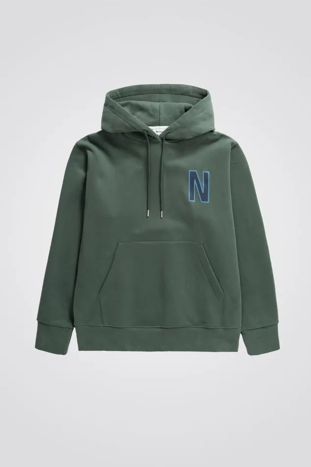 Men Norse Projects Sweatshirts Arne Relaxed Organic Brushed Fleece Large N Hoodie Spruce Green Men Norse Projects Sweatshirts Arne Relaxed Organic Brushed Fleece Large N Hoodie Spruce Green