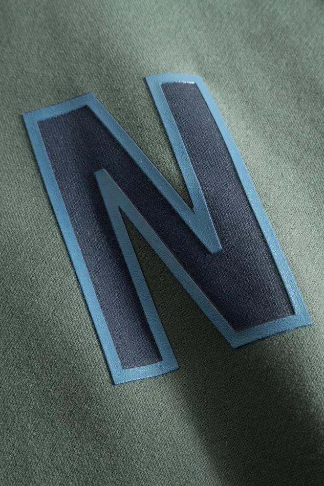 Men Norse Projects Sweatshirts Arne Relaxed Organic Brushed Fleece Large N Hoodie Spruce Green