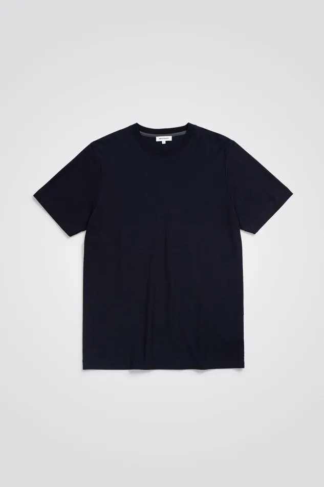 Men Norse Projects TShirts Cotton Crpe Tshirt Dark Navy