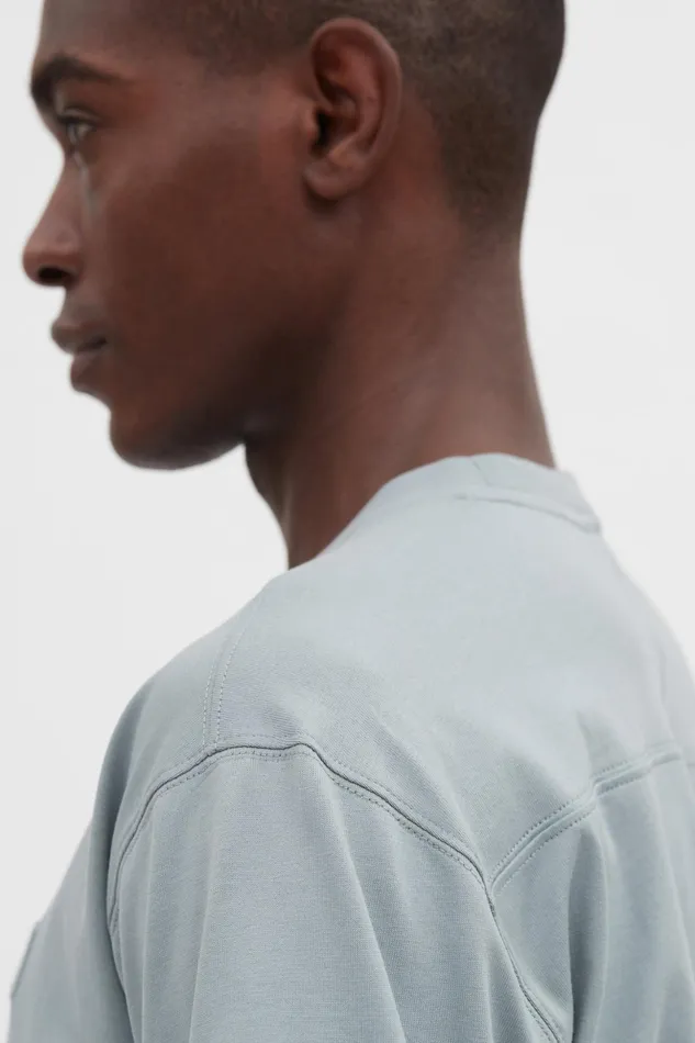Men Norse Projects TShirts Johannes N Logo Tshirt Light Stone Blue