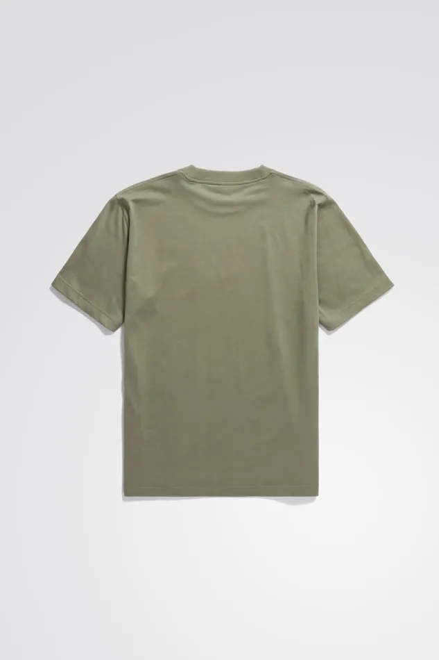 Men Norse Projects TShirts Johannes Organic Chain Stitch Logo Tshirt Sediment Green