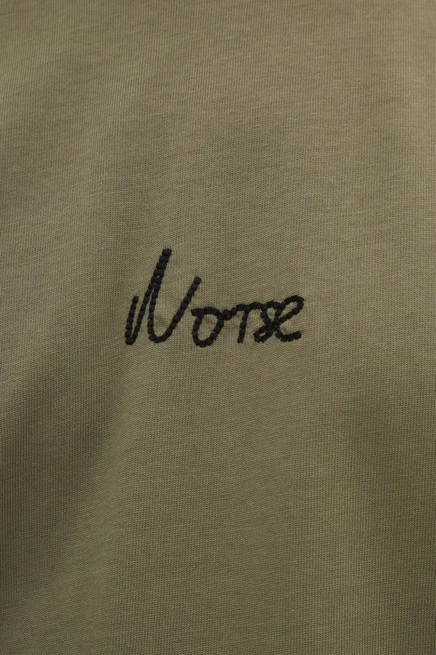 Men Norse Projects TShirts Johannes Organic Chain Stitch Logo Tshirt Sediment Green