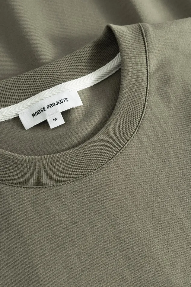 Men Norse Projects TShirts Johannes Organic Pocket Tshirt Sediment Green