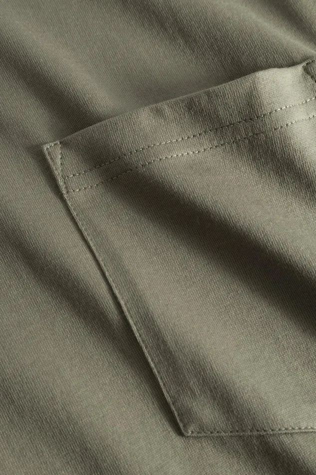 Men Norse Projects TShirts Johannes Organic Pocket Tshirt Sediment Green