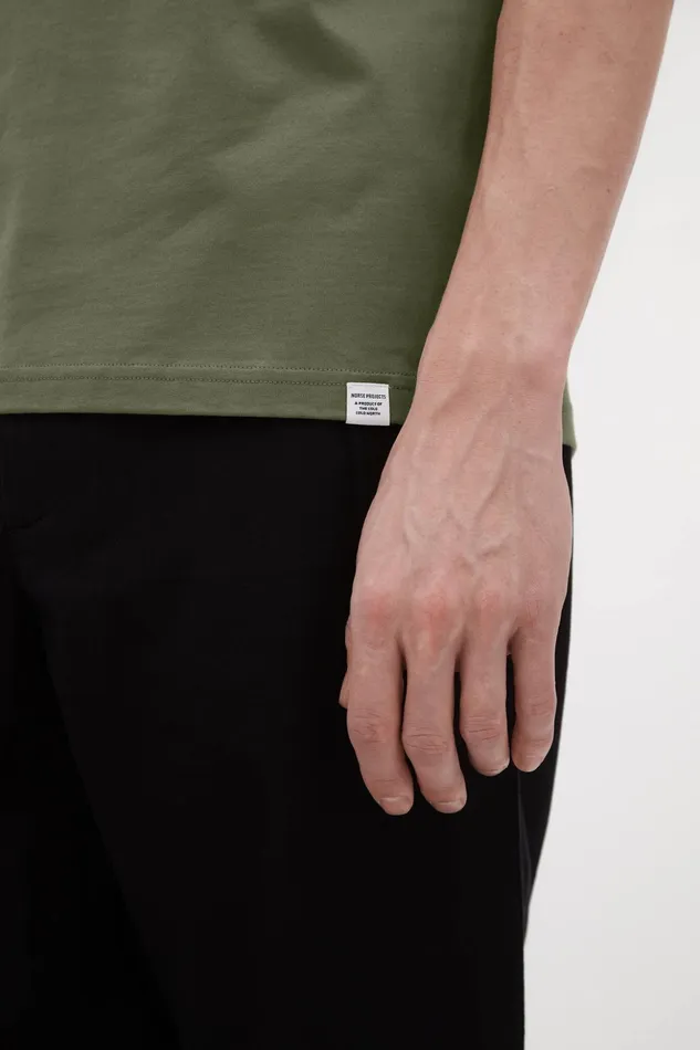 Men Norse Projects TShirts Johannes Organic Pocket Tshirt Sediment Green