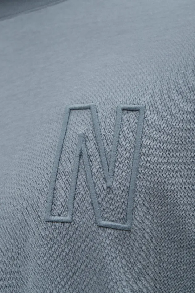 Men Norse Projects TShirts Simon Loose N Logo TShirt Dark Ice Blue