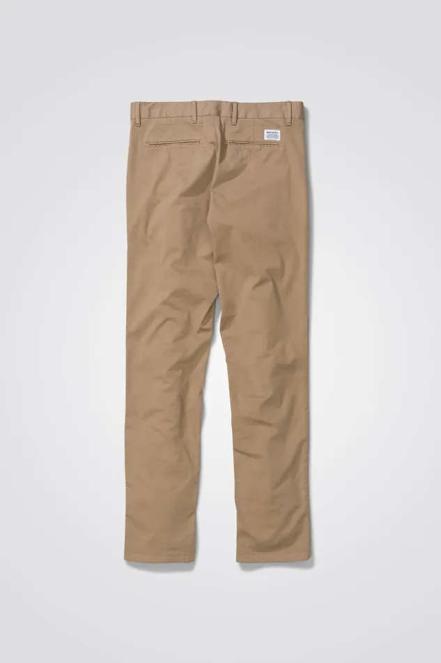 Men Norse Projects Trousers Aros Slim Light Stretch Chino Utility Khaki