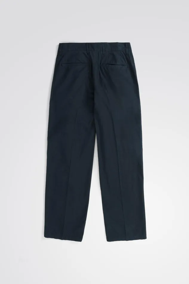 Men Norse Projects Trousers Benn Relaxed Typewriter Pleated Trouser Dark Navy