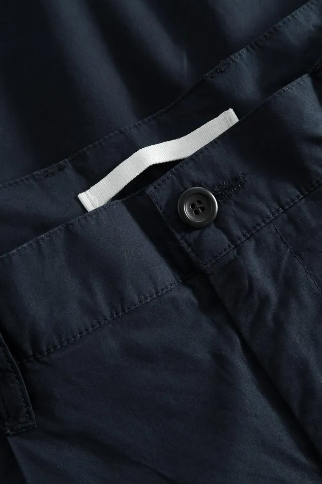 Men Norse Projects Trousers Benn Relaxed Typewriter Pleated Trouser Dark Navy