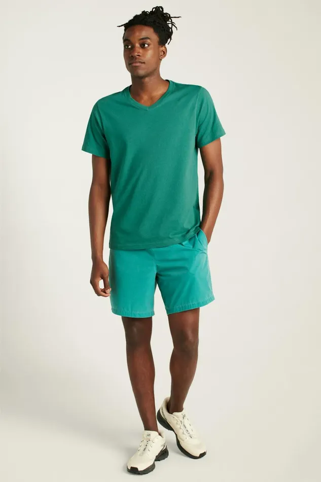 Men Organic Cotton VNeck Tee Bayou Teal Bonobos Short Sleeve Tees