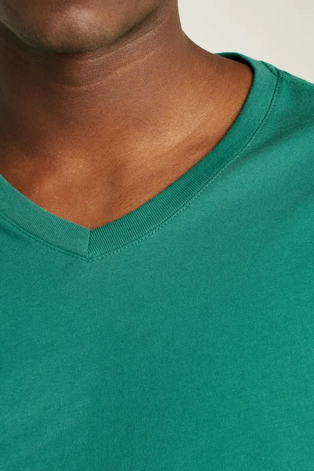 Men Organic Cotton VNeck Tee Bayou Teal Bonobos Short Sleeve Tees