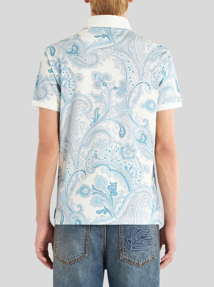 Men Ornamental Paisley Polo Shirt Etro Polo Shirts