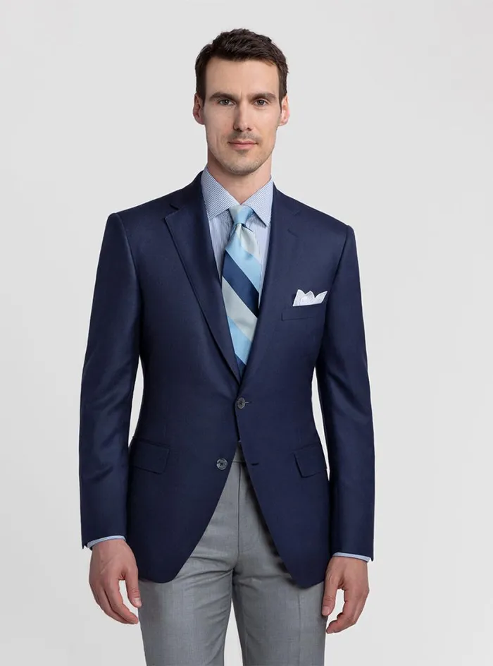 Men Paul Stuart Blazers and Jackets Cashmere Paul Blazer Navy