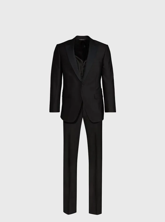 Men Paul Stuart Blazers and Jackets Super 120s Wool Paul Tuxedo Black