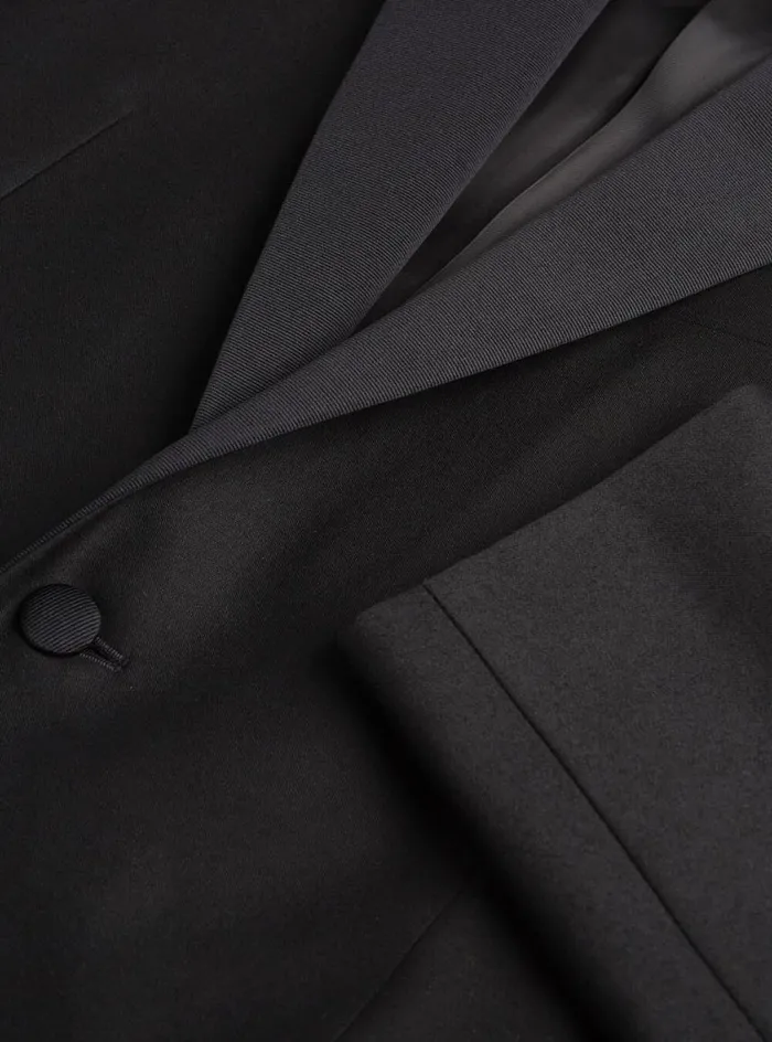 Men Paul Stuart Blazers and Jackets Super 120s Wool Paul Tuxedo Black