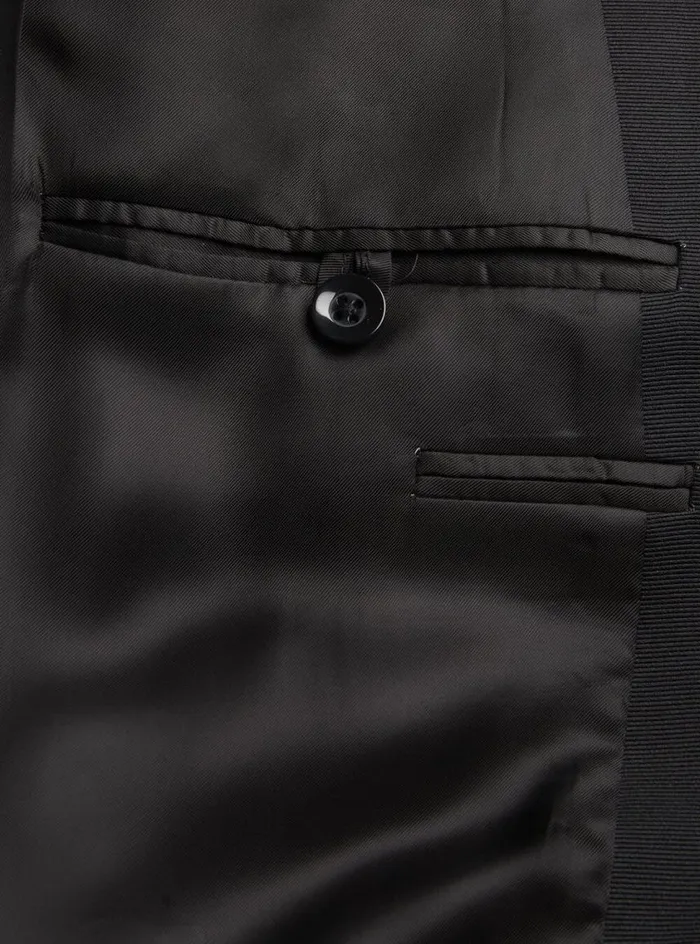 Men Paul Stuart Blazers and Jackets Super 120s Wool Paul Tuxedo Black