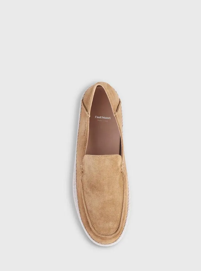 Men Paul Stuart Espadrilles St Croix Suede Espadrille Dark Beige
