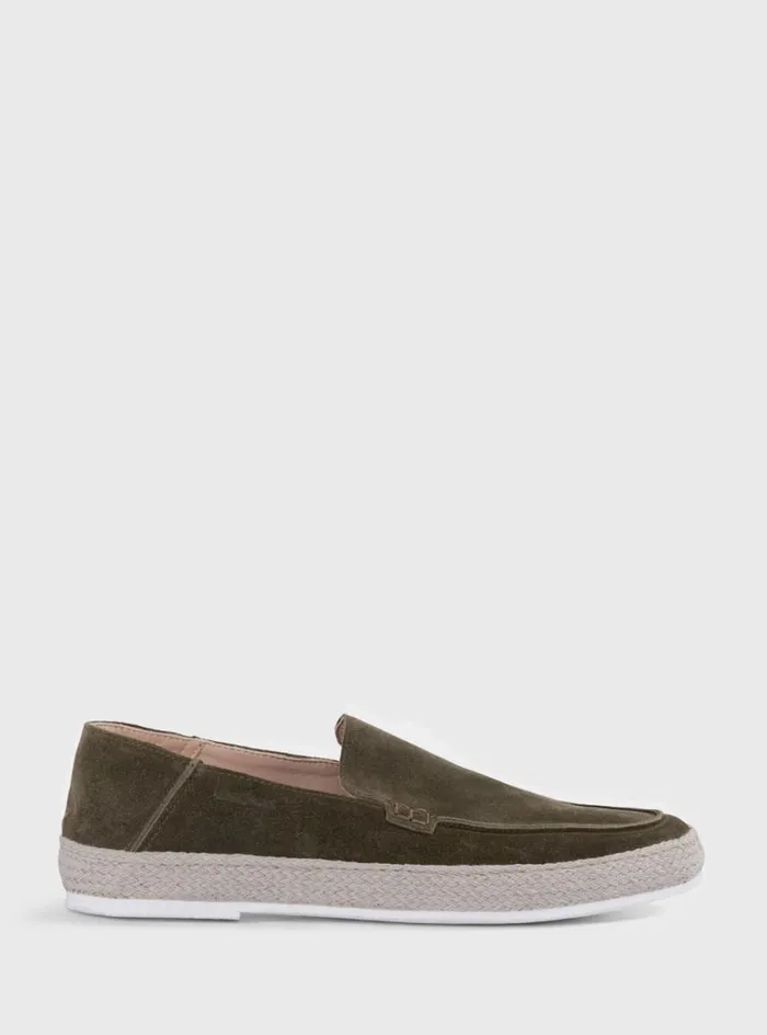 Men Paul Stuart Espadrilles St Croix Suede Espadrille Medium Green