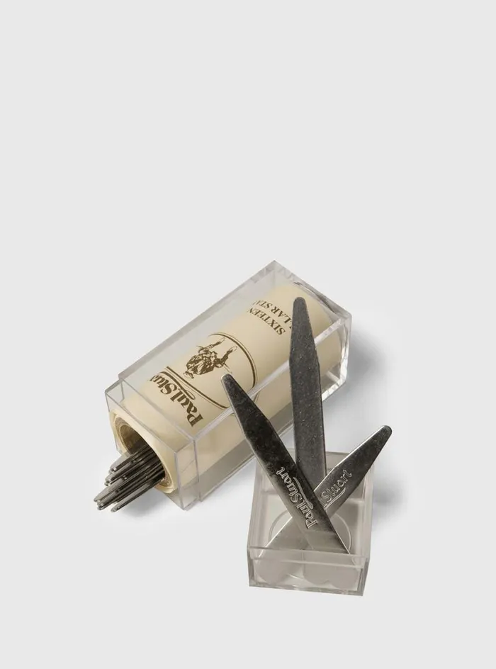 Men Paul Stuart Jewelry Stainless Collar Stays Box Set Silver