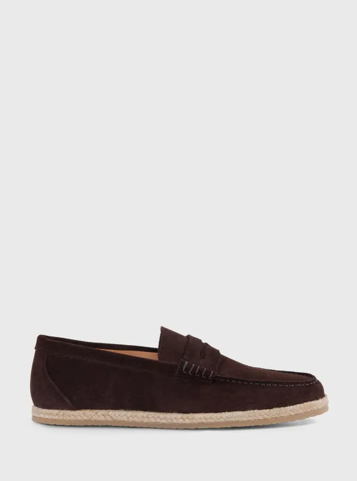 Men Paul Stuart Loafers Huxley Suede Penny Loafer Brown