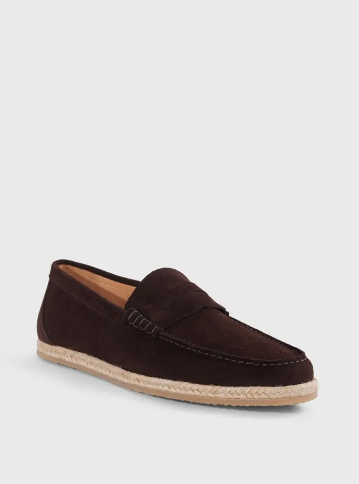 Men Paul Stuart Loafers Huxley Suede Penny Loafer Brown