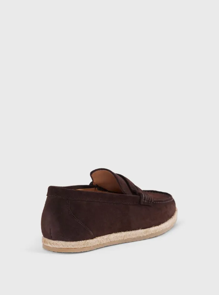 Men Paul Stuart Loafers Huxley Suede Penny Loafer Brown