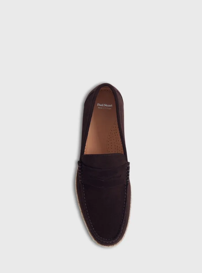 Men Paul Stuart Loafers Huxley Suede Penny Loafer Brown