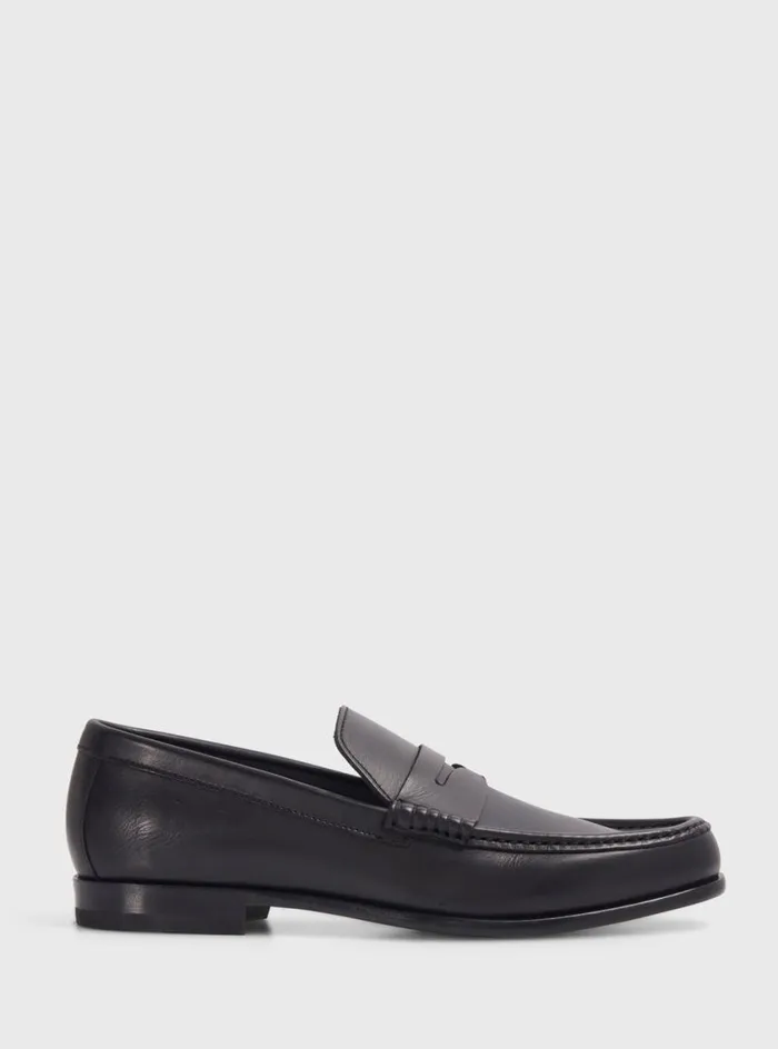 Men Paul Stuart Loafers Mason Leather Loafer Black
