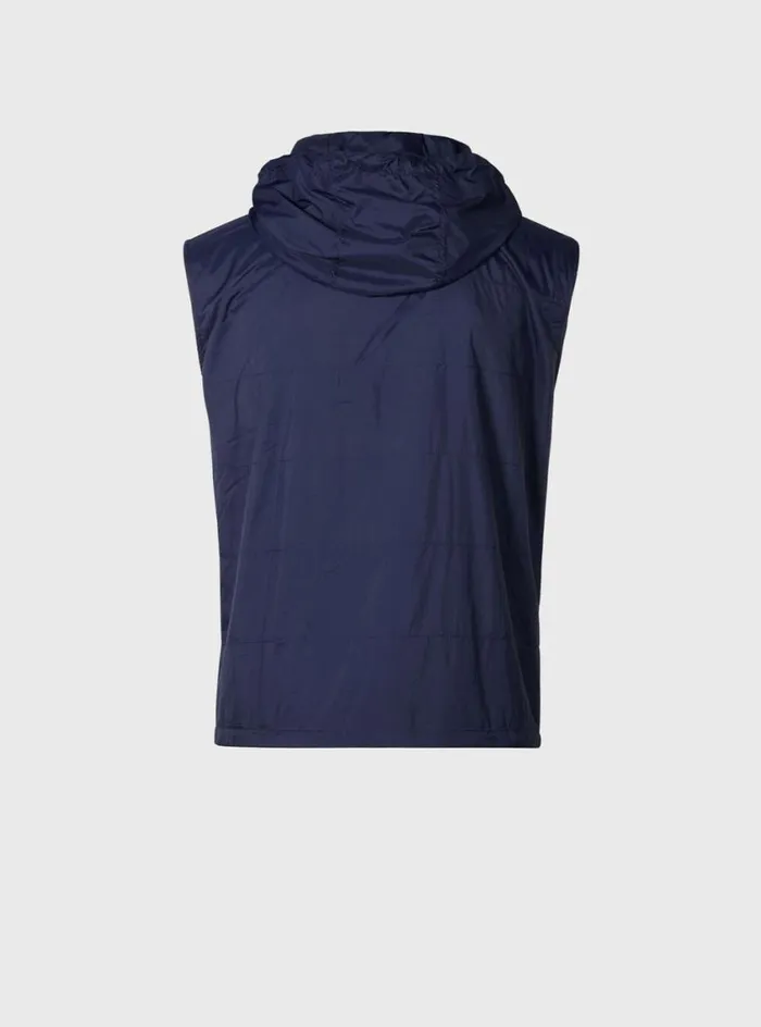 Men Paul Stuart Outerwear Nylon Zip Vest Navy