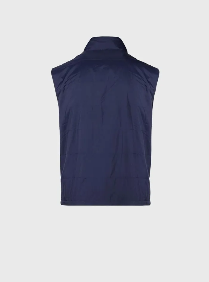 Men Paul Stuart Outerwear Nylon Zip Vest Navy