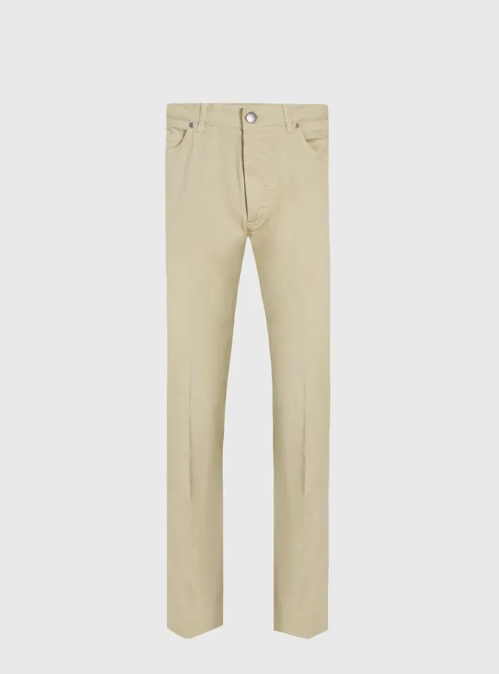 Men Paul Stuart Pants Five Pocket Gabardine Twill Pant Khaki